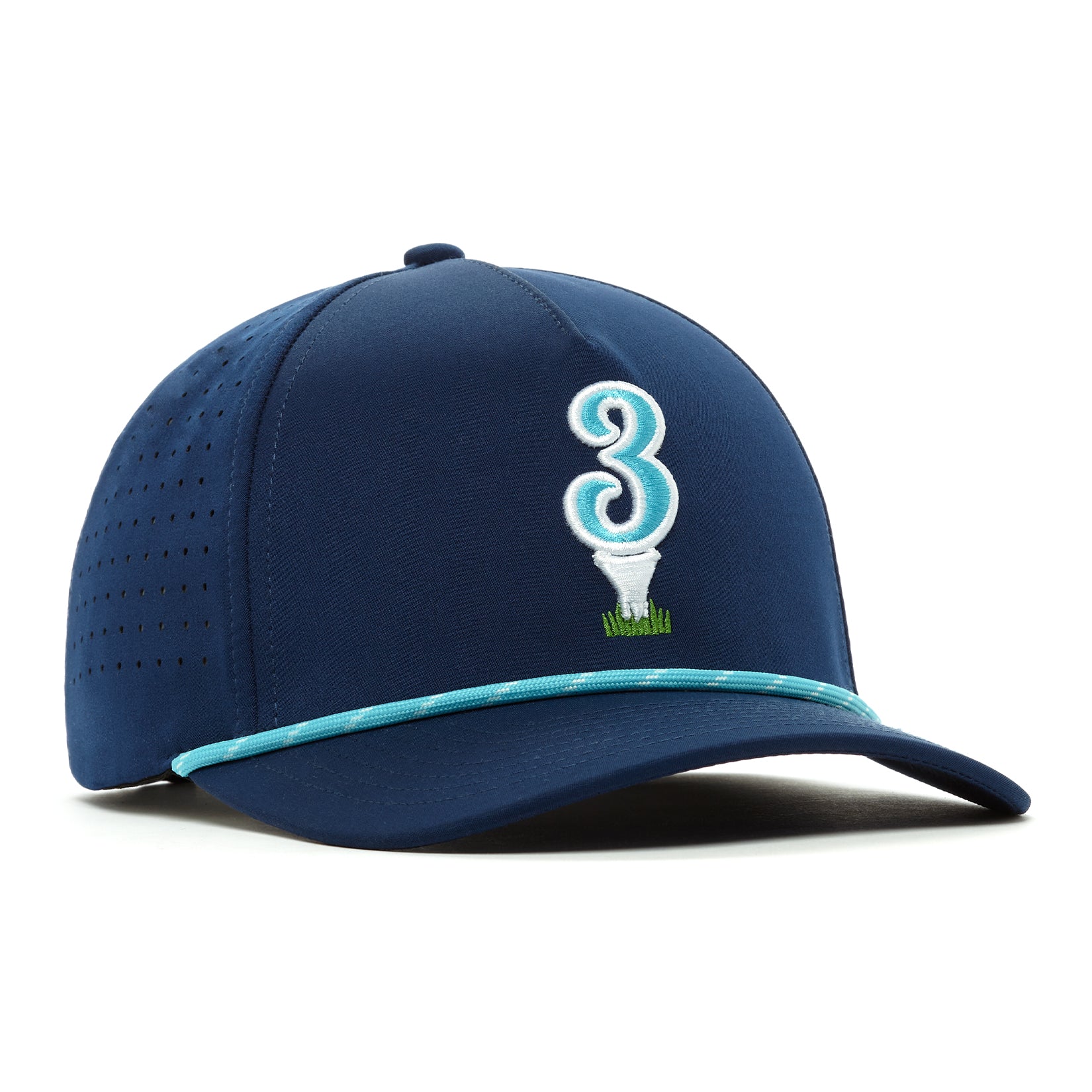 3 Off The Tee - Performance Golf Rope Hat - Snapback - Image 3
