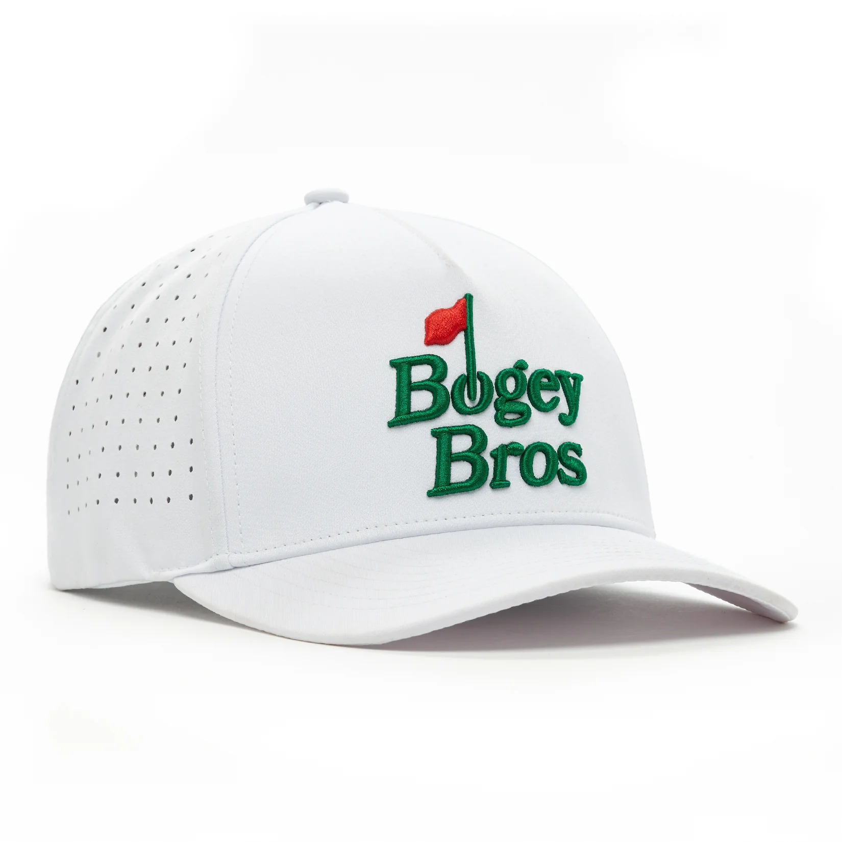 Bogey Bros White - Performance Golf Hat - Snapback - Image 3