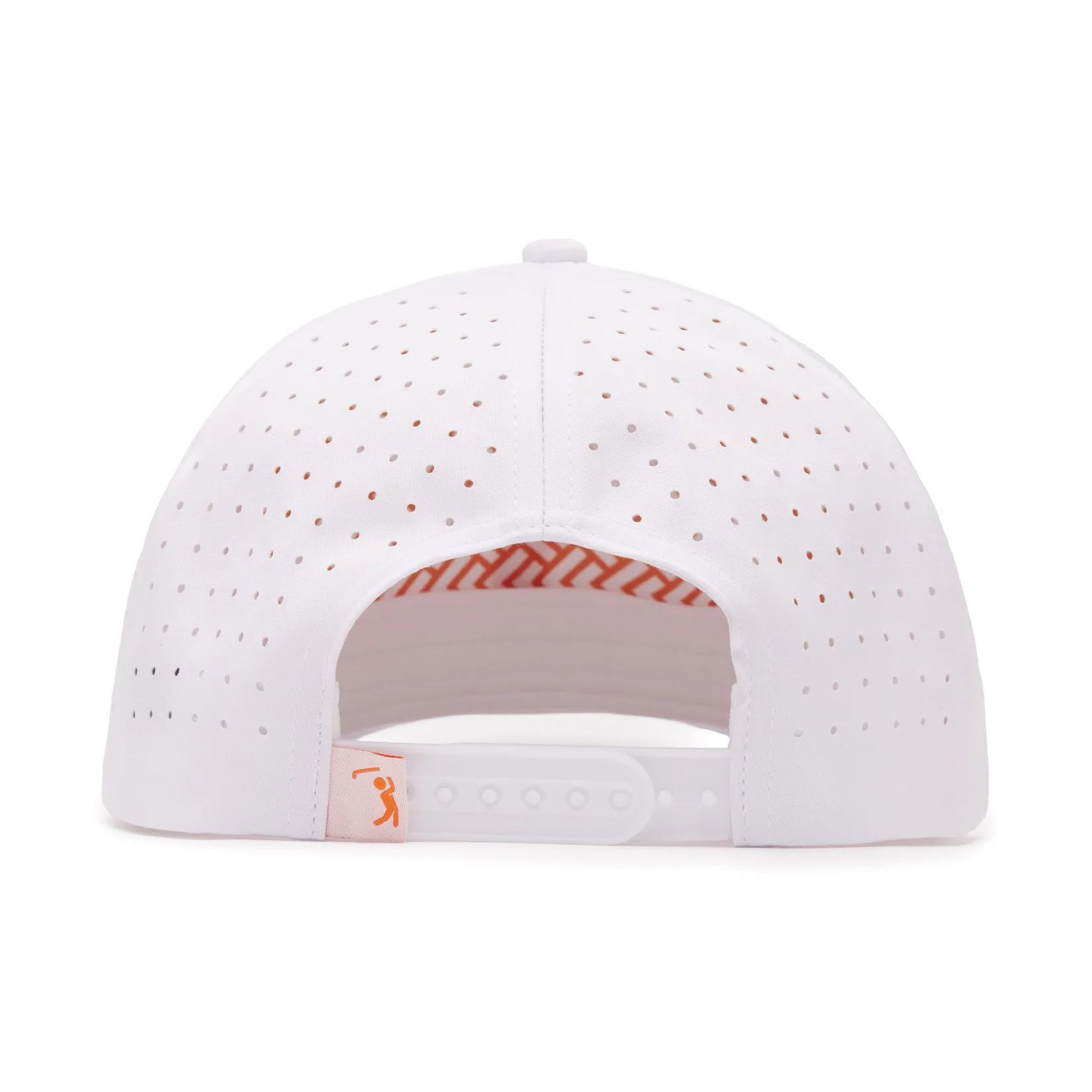 Bogeyman - White/Orange - Performance Golf Hat - Snapback - Image 4