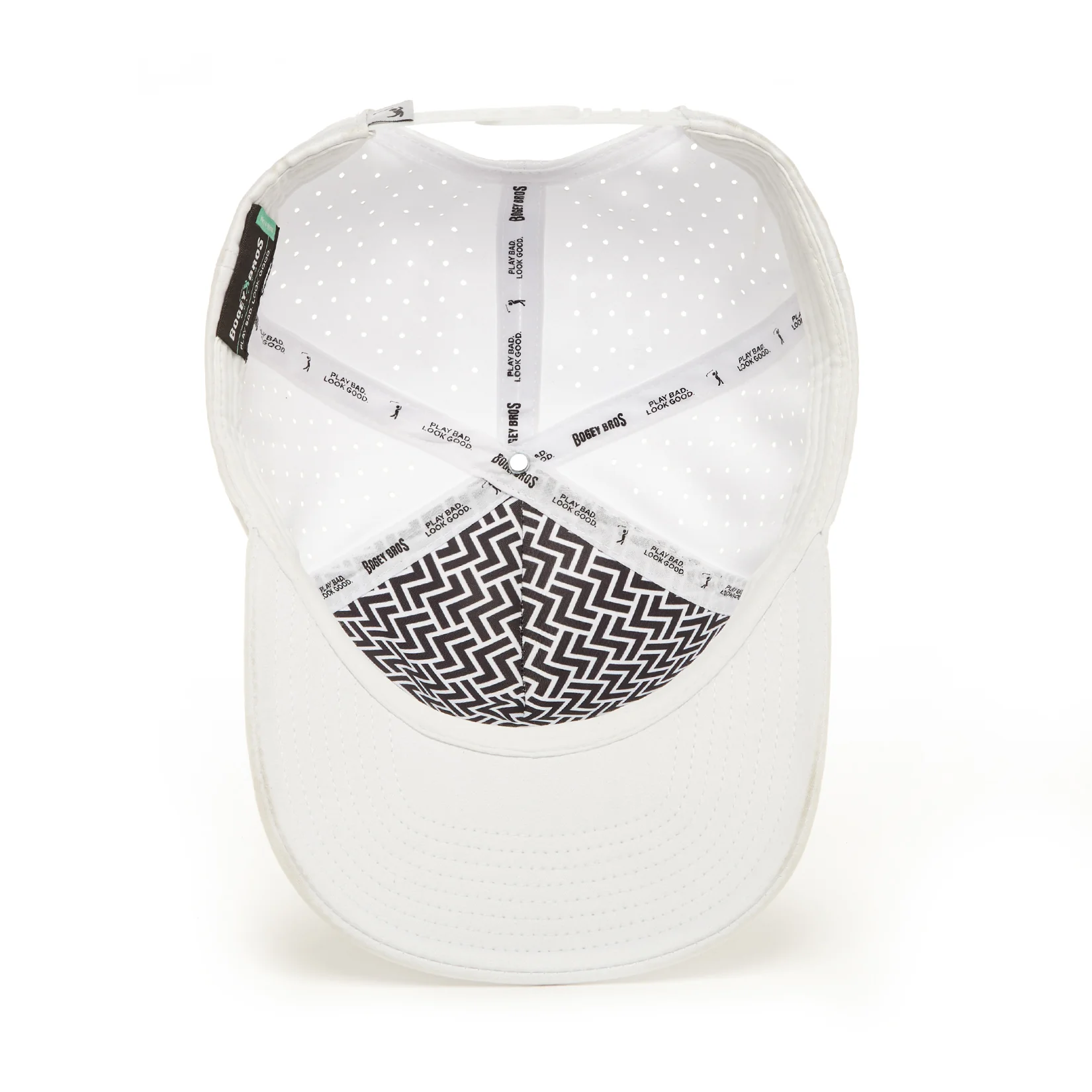 Bogeyman White - Performance Golf Hat - Snapback - Image 5