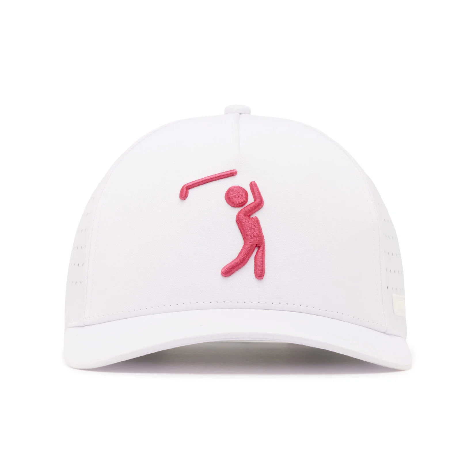 Bogeyman - White/Pink - Performance Golf Hat - Snapback - Image 2