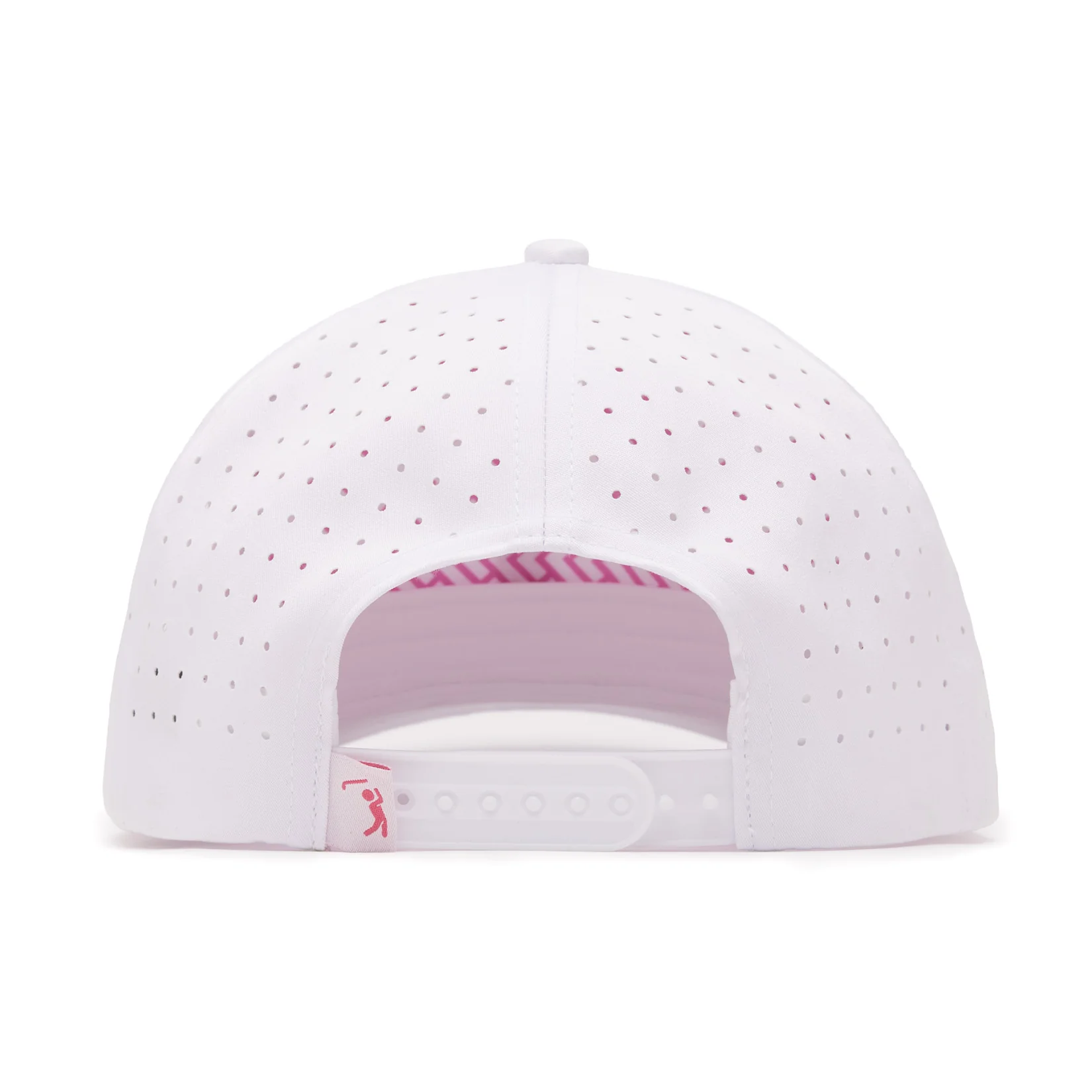 Bogeyman - White/Pink - Performance Golf Hat - Snapback - Image 4