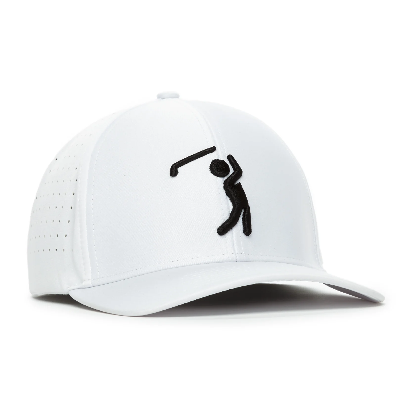 Bogeyman White - Performance Golf Hat - Stretch Fit - Image 3
