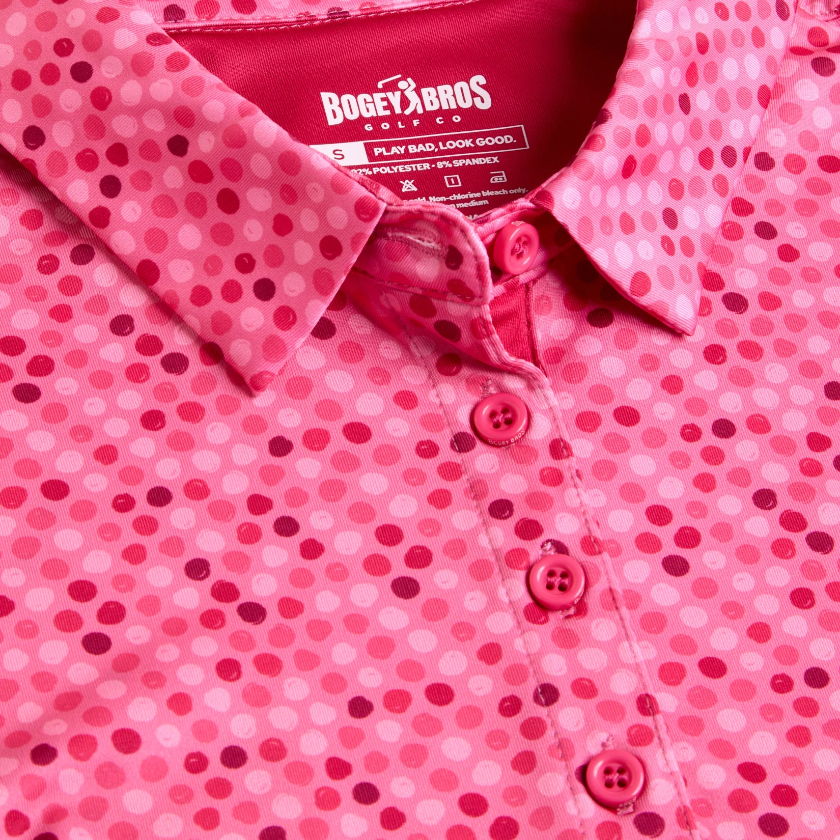 Dots - Pink - Women's Polo - Image 2