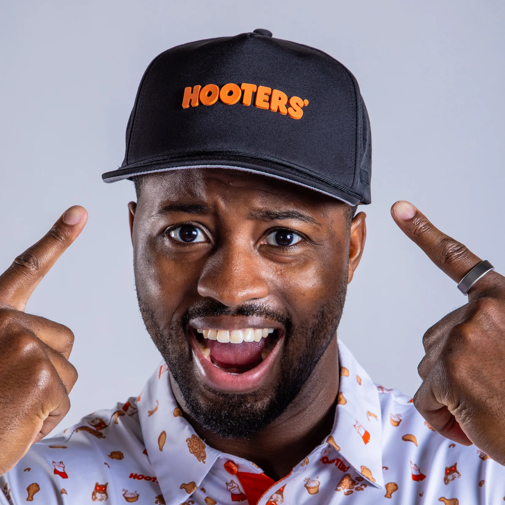 Hooters - Unstructured Flat Bill Hat - Snapback - Image 7