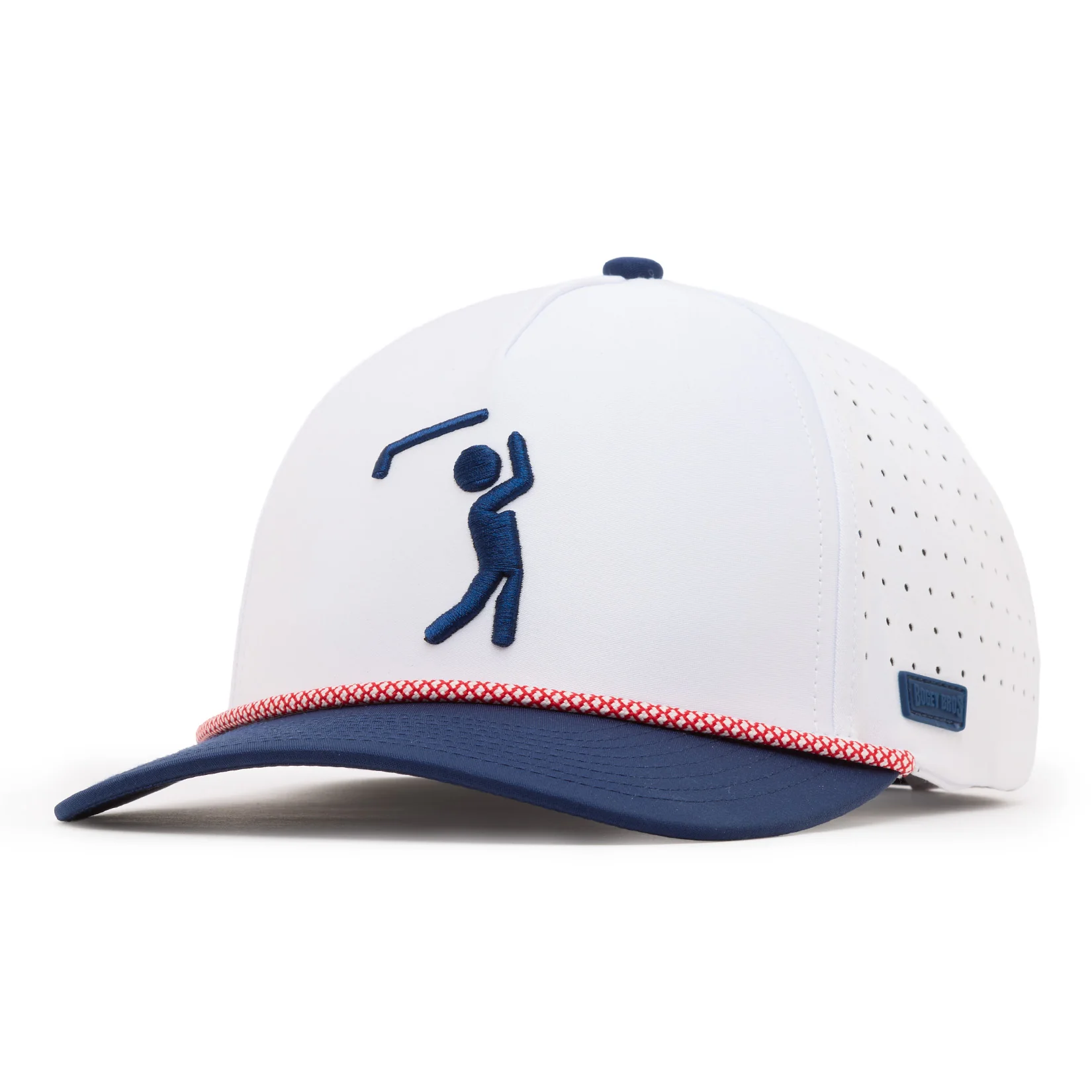 Majesty Bogeyman White/Blue - Performance Golf Rope Hat - Snapback