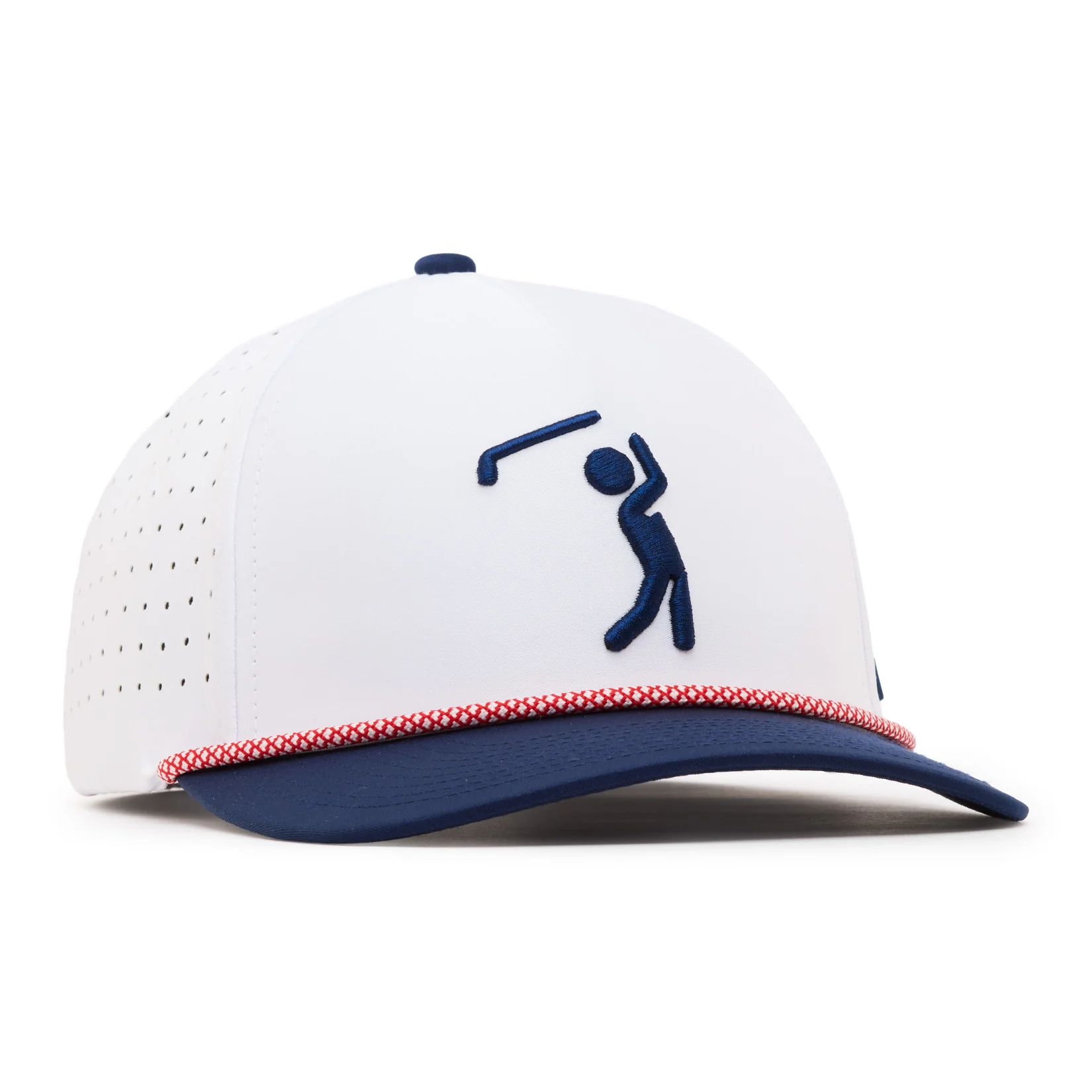 Majesty Bogeyman White/Blue - Performance Golf Rope Hat - Snapback - Image 3