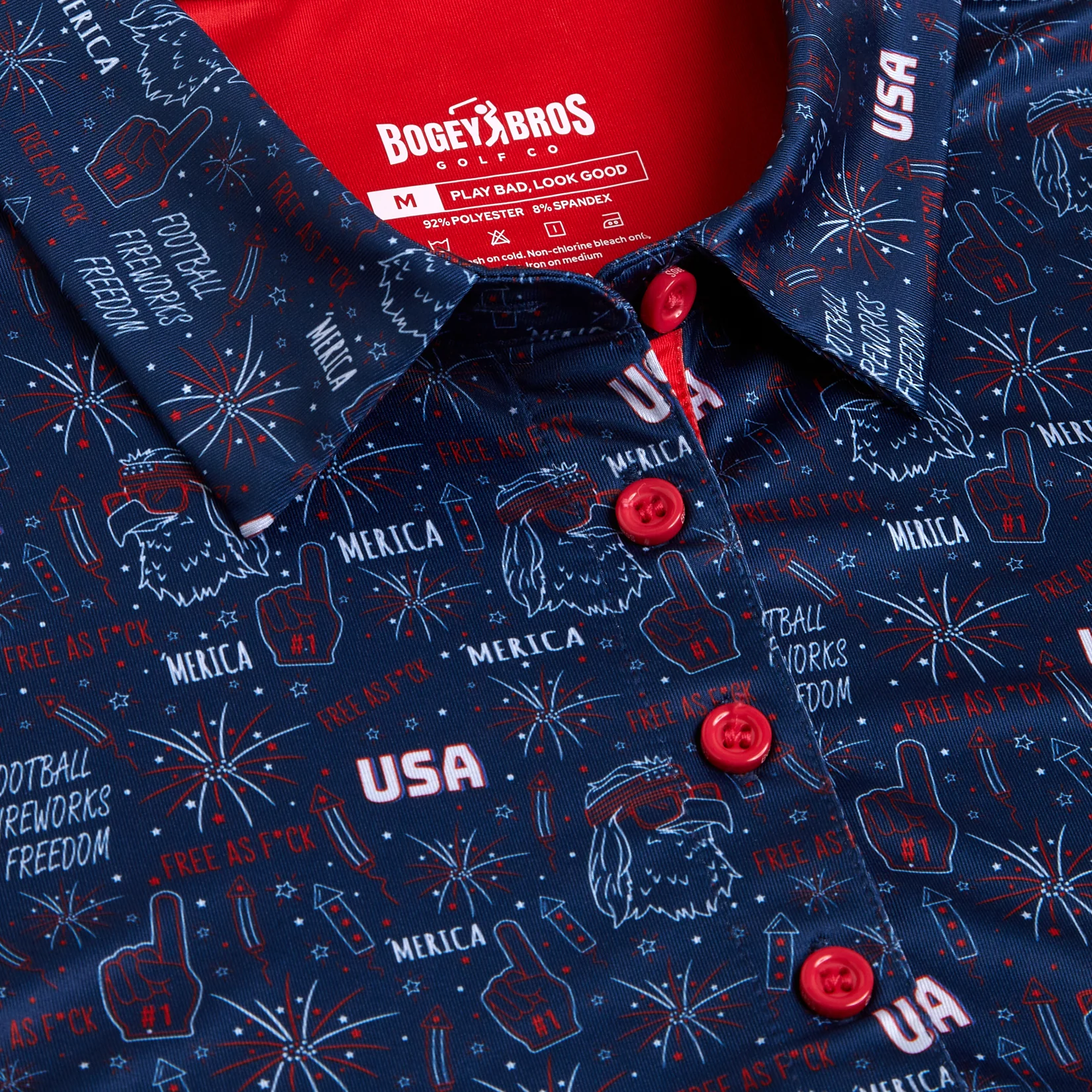 'Merica - Navy - Women's Polo - Image 2